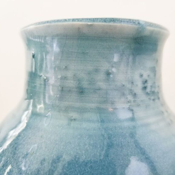 Vintage prispot porcelain drip glass vase - Picture 6 of 7